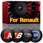 4 шт., металлические наклейки на колпачок ступицы колеса автомобиля для Renault Kadjar Megane RS Scenic Clio Zoe Triber Koleos Cap tur Arkana Megane GT