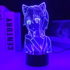 Светодиодный ночник Toujou Koneko в стиле аниме для старшей школы, ночник для детей, подарок на день рождения, декор для спальни, ночсветильник для манги, комнатная настольная лампа