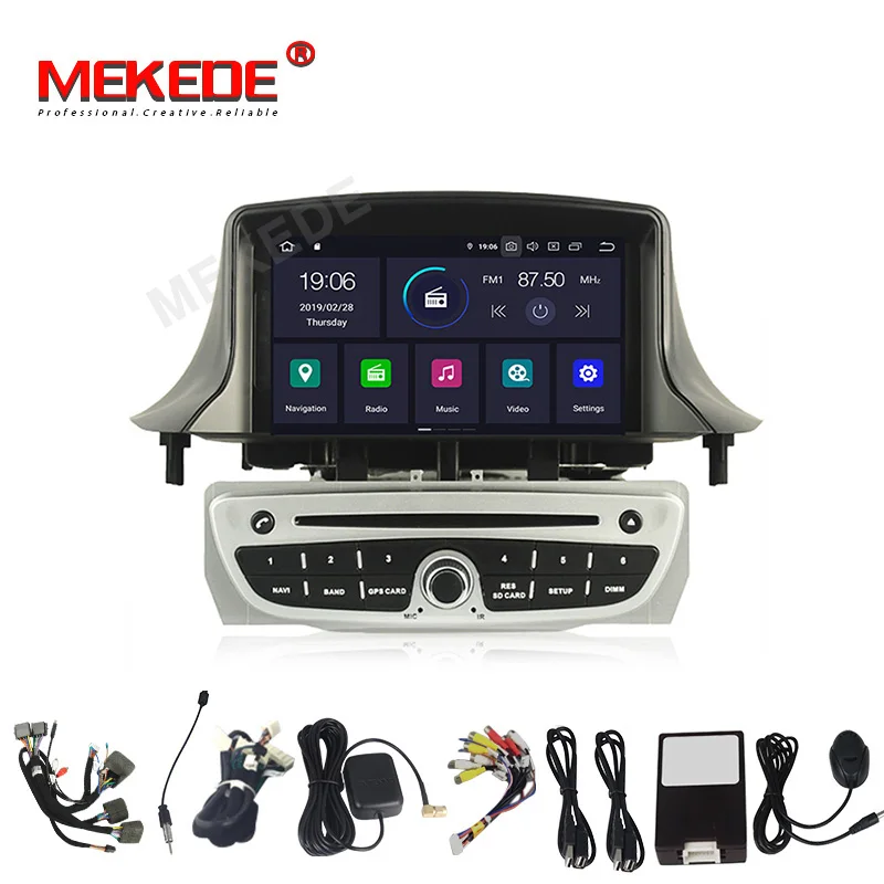 4 + 64G Автомобильный Android 9 0 Ca DVD gps плеер для Renault Megane 3 Fluence 2009 2015 с GsP навигацией Радио