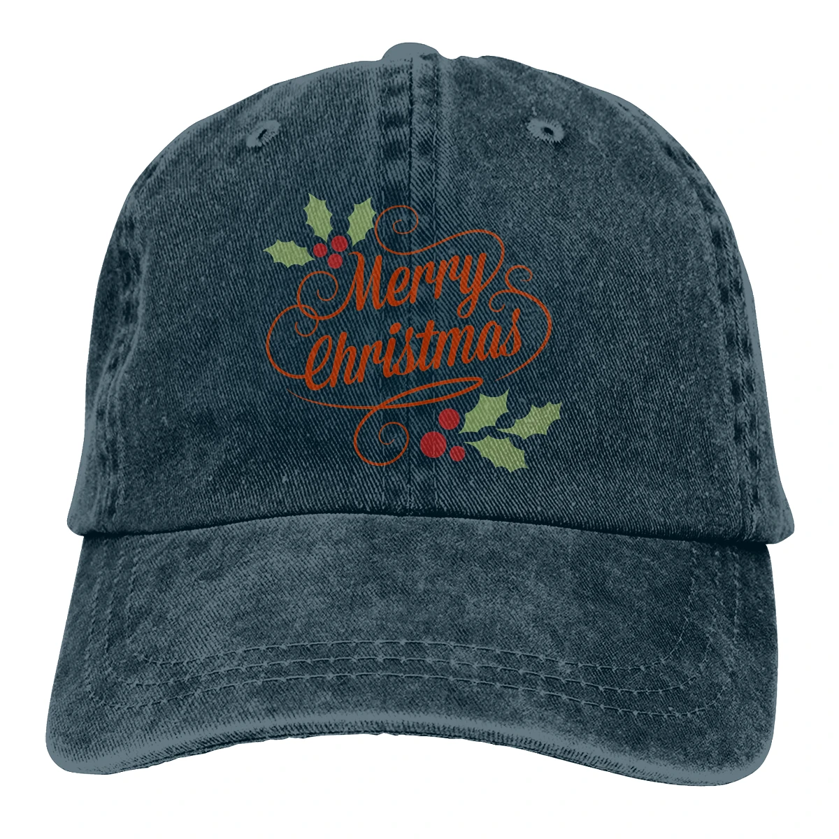 

Merry Christmas TT men's women's Retro Washed Cowboy hat Vintage