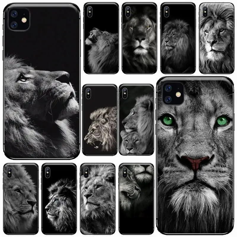 

Animals The Lion Phone Case for iPhone 13 11 12 pro XS MAX S 10 20 8 7 6 6S Plus X 5S SE XR mini