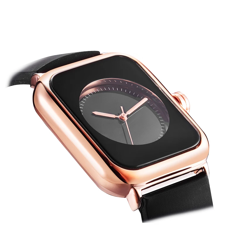 

Hot Sale Strap Couple Watches Formal Roman Scale Rectangle Dial Quartz Watch Ladies Watch Men's Sport Watch