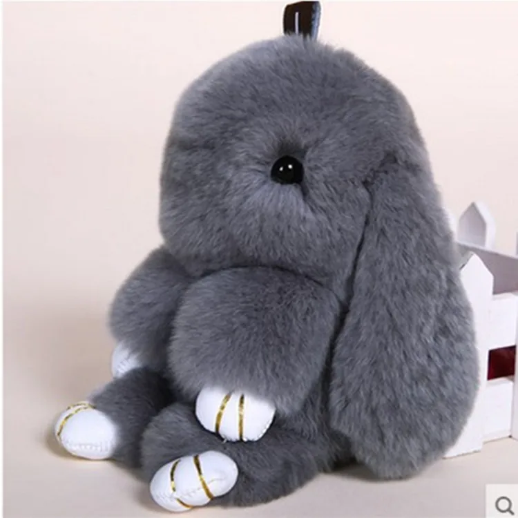 Симпатичный брелок кролик из натурального меха кролика рекс брелки для женщин