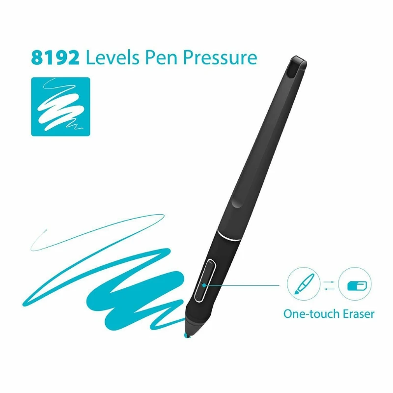 

New Stylus Pen with Two Express Keys PW507 for HUION Digital Graphics Tablets Kamvas Pro 12 13 16 20 Battery-Free Pencil Pencils