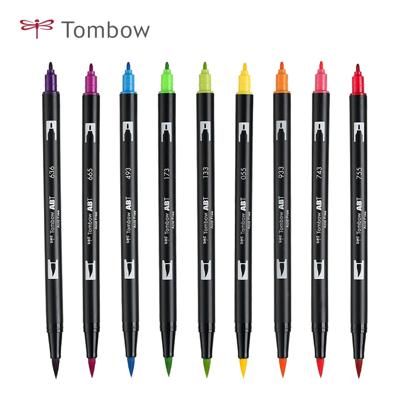 TOMBOW ABT Dual кисть акварельных ручек с двойной головкой 108 Цвета набросок рисунок
