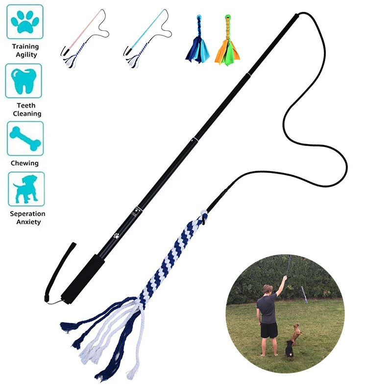 

Pets Toys Interactive Dog Toys Extendable Flirt Pole Funny Chasing Tail Teaser And Exerciser For Pets Dogs Interactive Toys