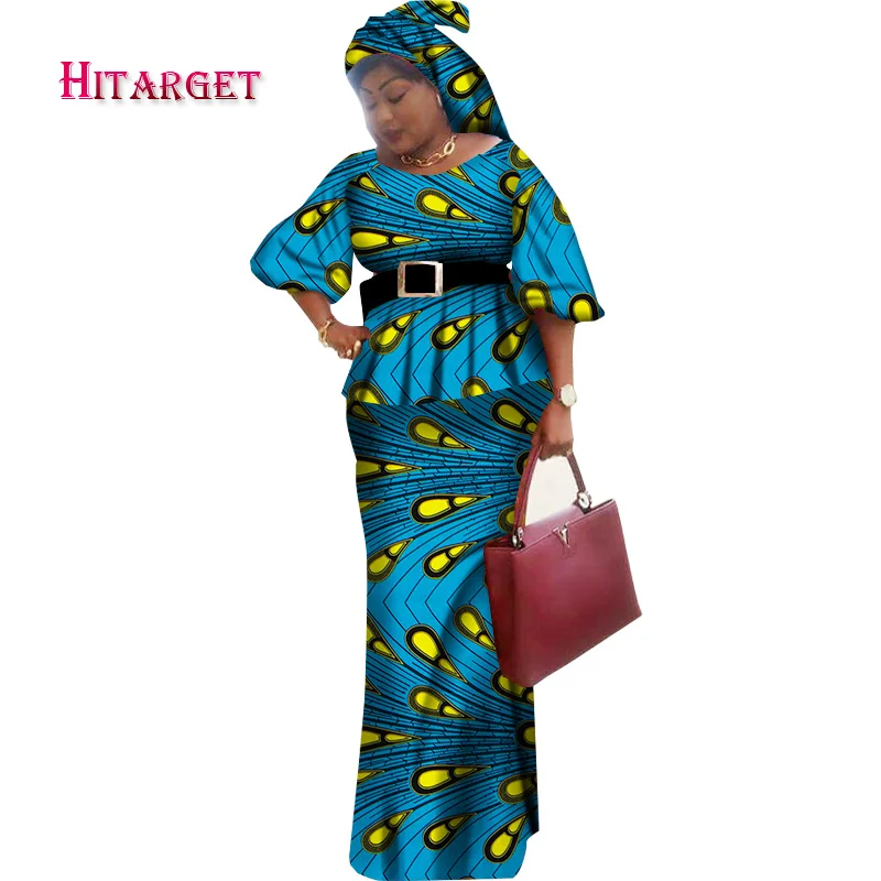 Женская одежда в африканском стиле Комплект из 2 предметов с галстуком бабочкой