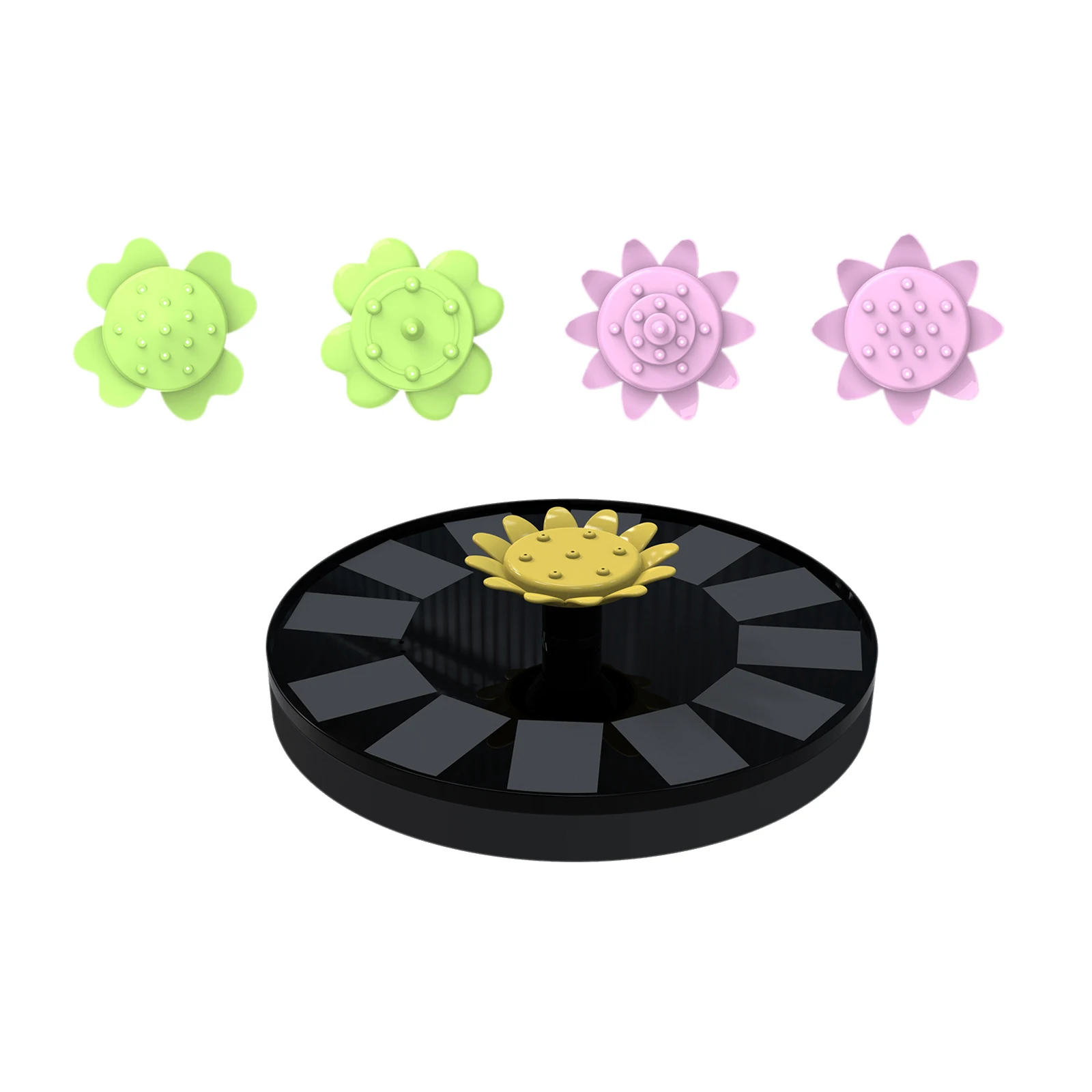 

Водяной насос для фонтана на солнечной батарее для птичьей ванны с 5 различными насадками распыления