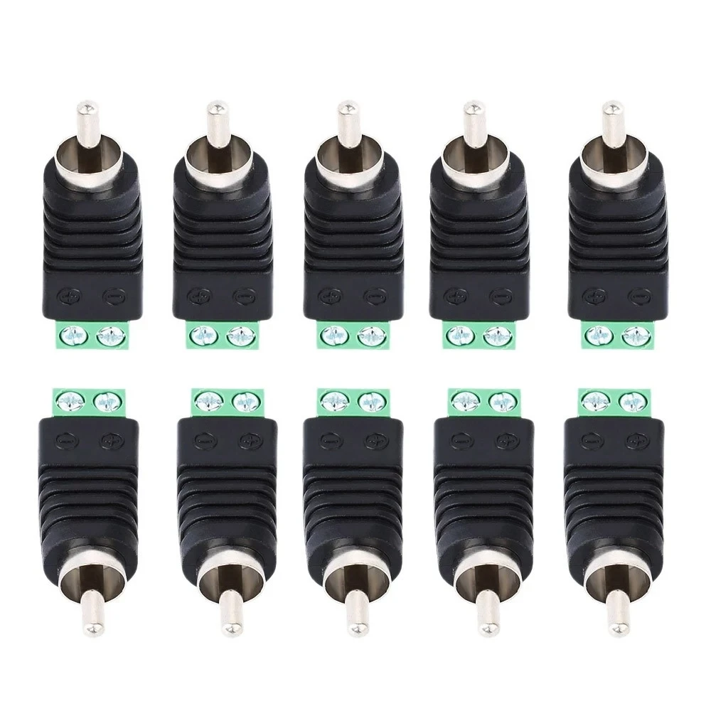 10 шт./лот Коаксиальный Cat5 Cat6 к RCA штекерному разъему для камеры видеонаблюдения