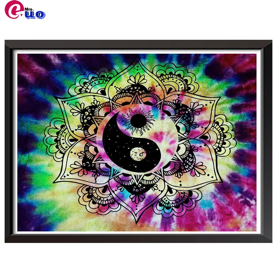 

Gossip Tai Chi Art Crafts Painting Diamonds Jewelry Art Full Square Drill Diamond Painting Mosaic Mandala hand work Gift Decor