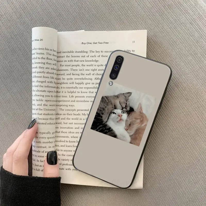 

Aesthetic Cute Animal Cat Phone Case For Samsung galaxy S 7 8 9 10 20 edge A 6 10 20 30 50 51 70 note 10 plus
