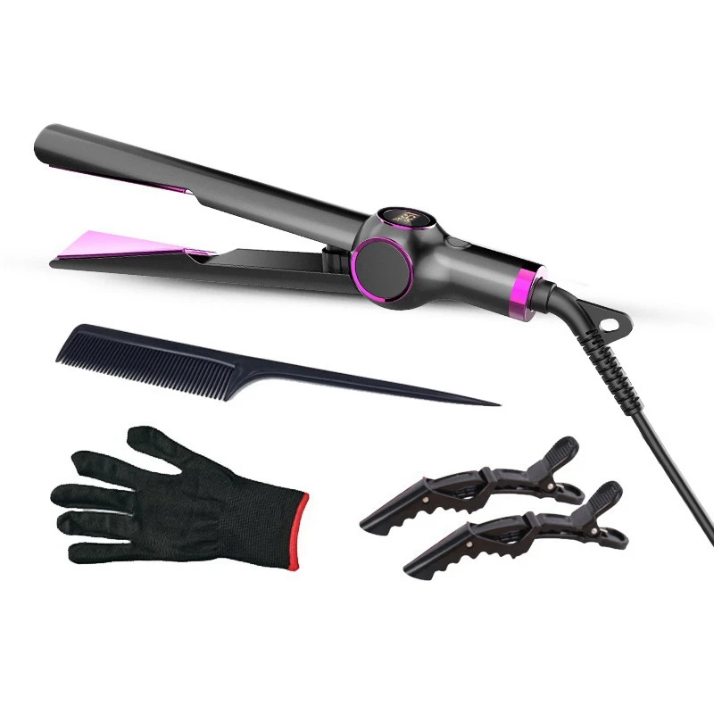 

2-In-1Hair Straightener ,Curling and Straightening Dual-Purpose Spiral Hair Curler Fast Warm-Up Hair Tools