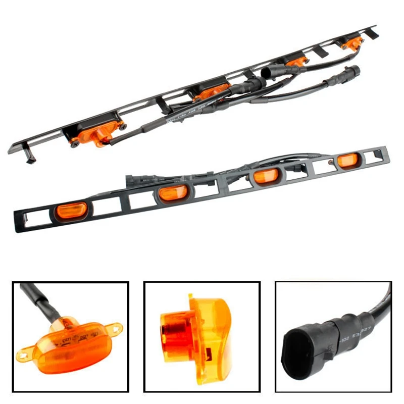 

for Toyota Tacoma 2012-2015 New 4-Piece Front Bumper Grille LED Amber Light for Front Bumper Grille Auto Parts