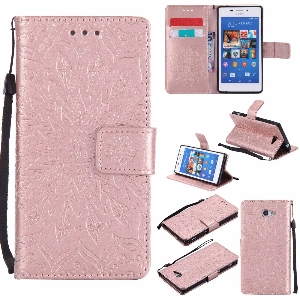 Чехол для Sony Xperia M2 чехол dual S50H D2303 D2305 D2306 кожаный чехол-книжка с 3d-узором и