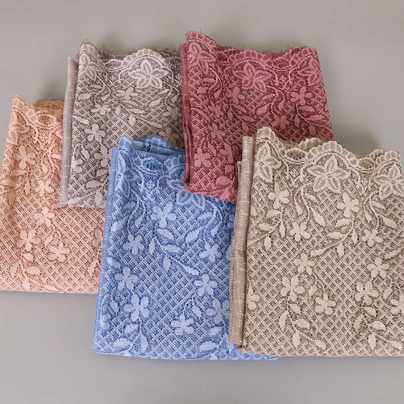 2021 однотонные Цветочные Хиджаб шарф кружевное платье с цветочным рисунком