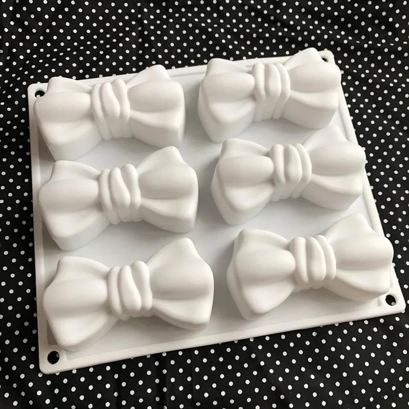 Форма для мыла в виде галстука-бабочки SJ с 6 картриджами круглая силиконовая