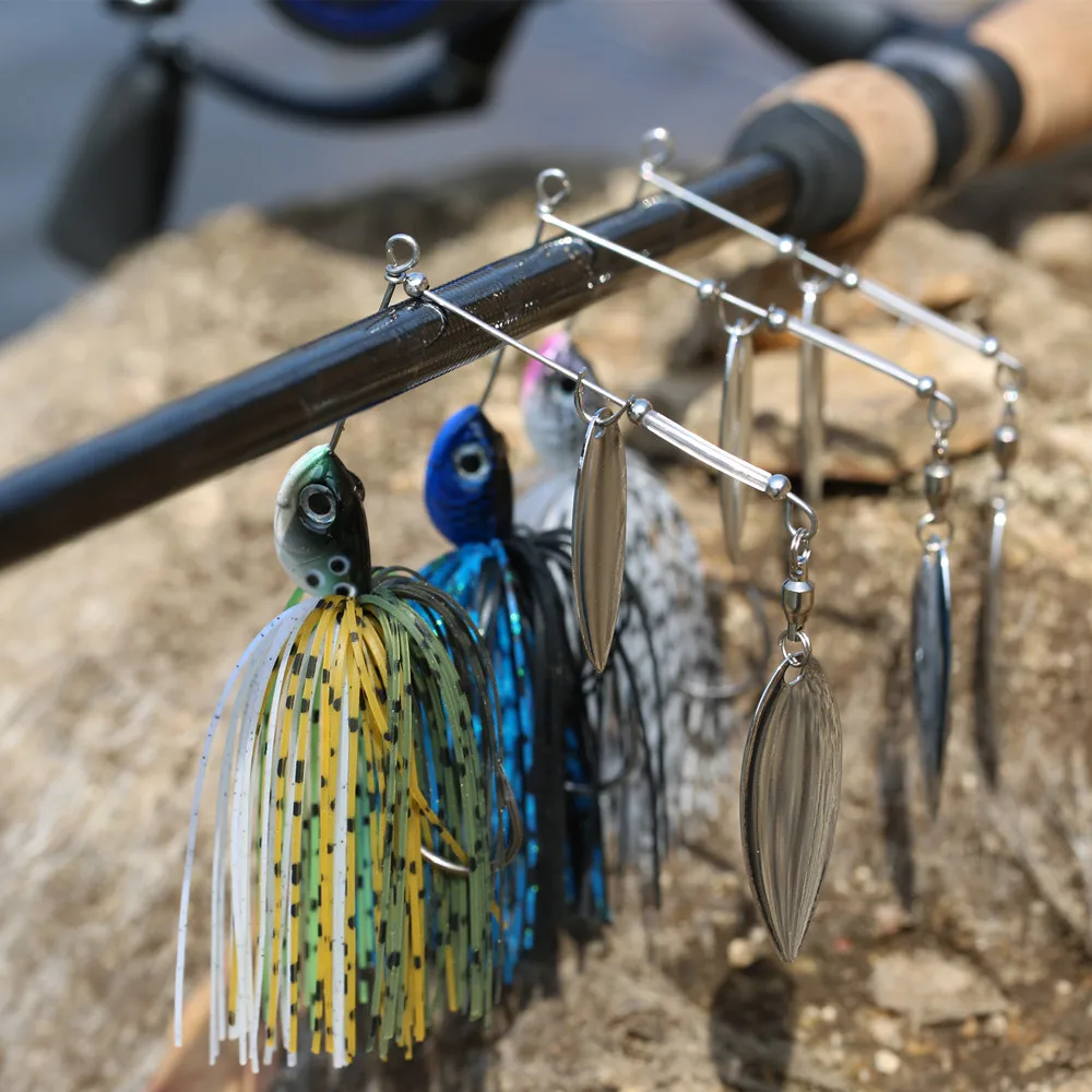 

Spinner Bait Rig Best Pike Spinnerbait Bass Jigs with Spinners Willow Leaf Copper Blades Fishing Lures Spin Trout Salmon Bait