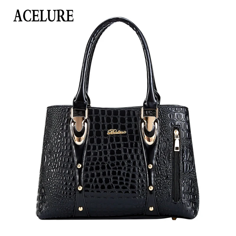 

ACELURE Alligator PU Leather Women Shoulder Crossbody Bags Elegant Ladies Crocodile Pattern Handbags Fashion Large Purse Bag