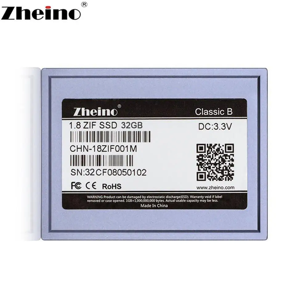 Zheino 1,8 дюймов ZIF CE 32 Гб SSD Внутренний твердотельный диск 2D MLC NAND FLASH 5 мм жесткий диск для ноутбука