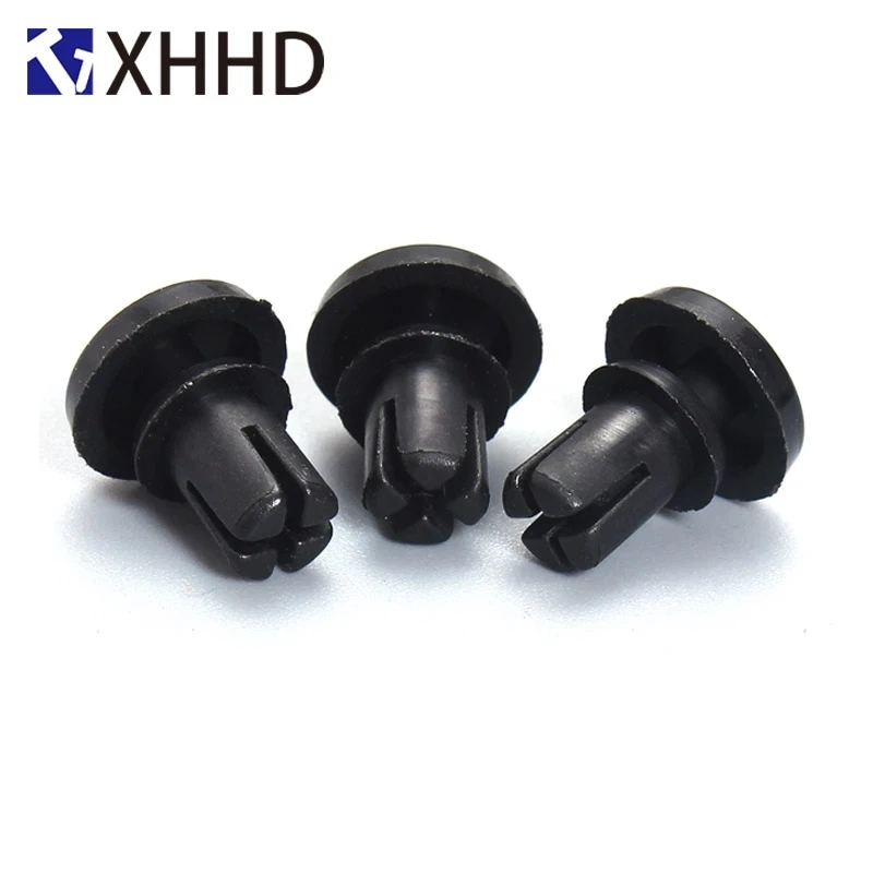 R3 Hole Diameter 3.1mm Black White Nylon Expansion Rivet R Type Nut Buckle Clip Plastic PC Board PCB Motherboard Fan | Обустройство