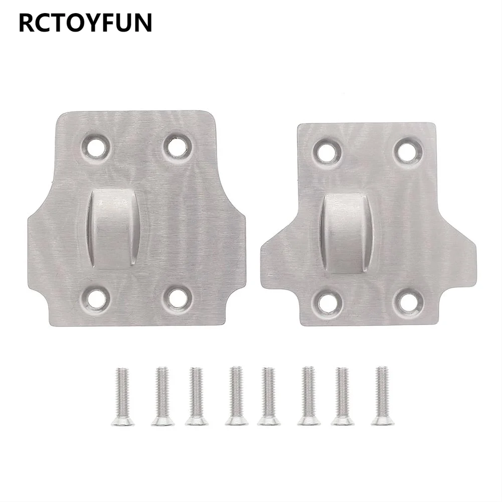 Protector de chasis delantero y trasero para coche a control remoto, placa de deslizamiento para coche BLX Arrma Kraton Notorious Outcast Senton Talion Typhon de acero inoxidable, 1/8-0