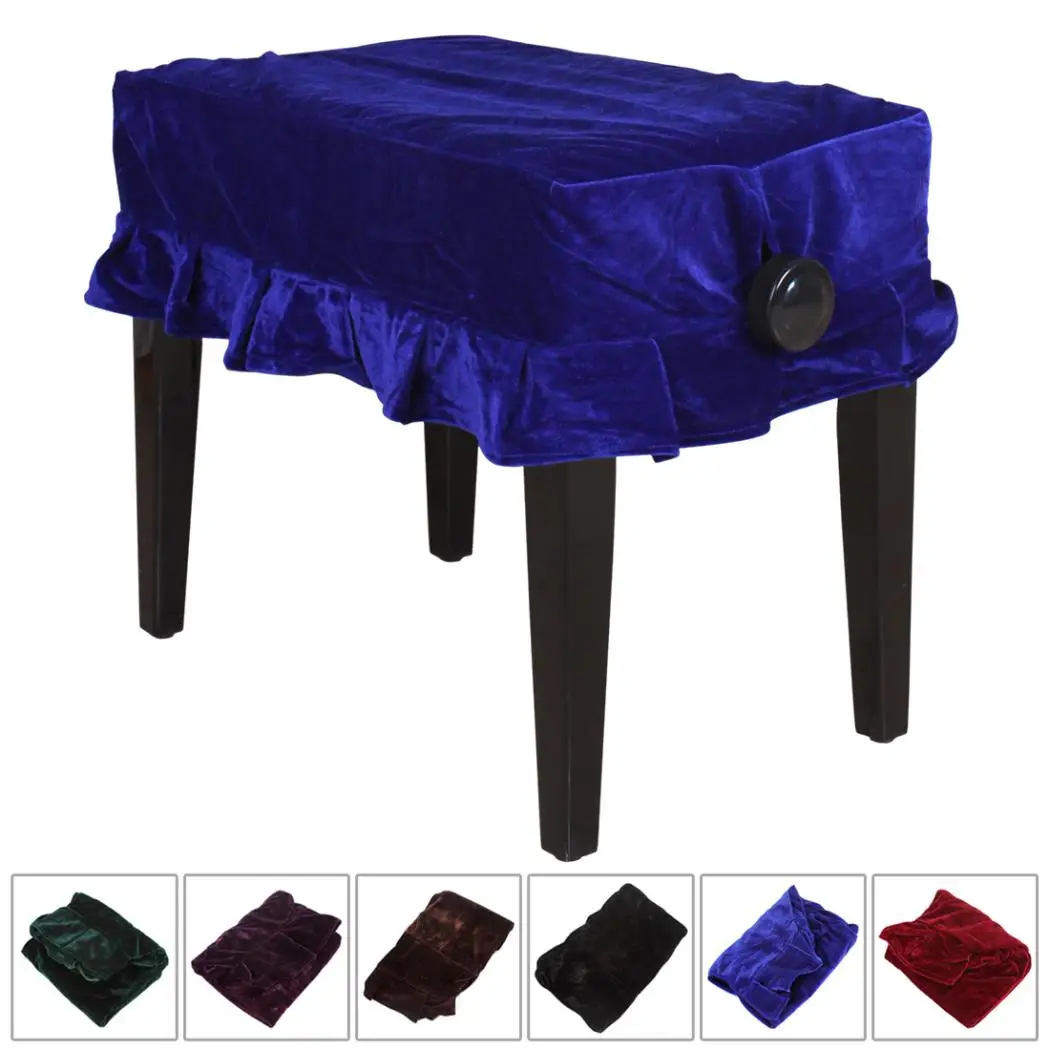 

Piano Dust Guard Stool Cover 55 x 35cm Pleuche Musical Slipcover for Single Chair Piano Stool Dust-proof Cover