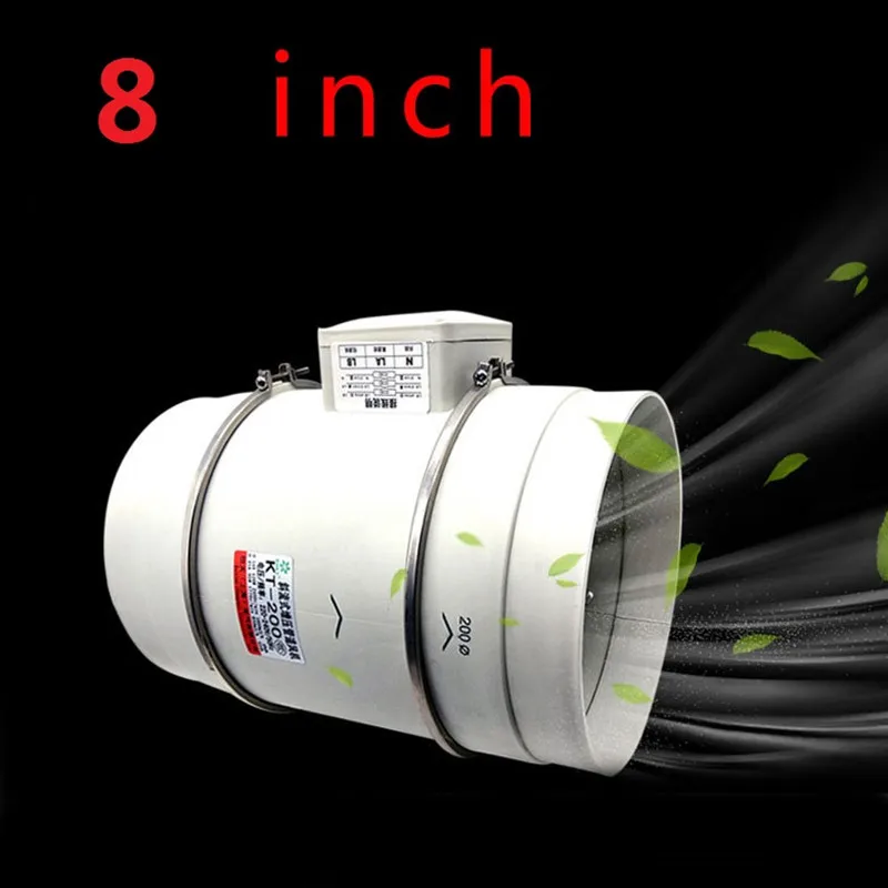 

Вентилятор-экстрактор 8 дюймов, встроенный вытяжной вентилятор для кухни, ванной, спальни