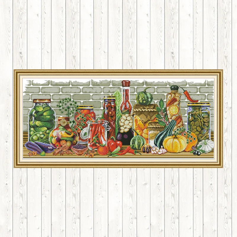 Набор для вышивания крестиком все виды овощей 14CT картина по номерам DMC | Дом и сад