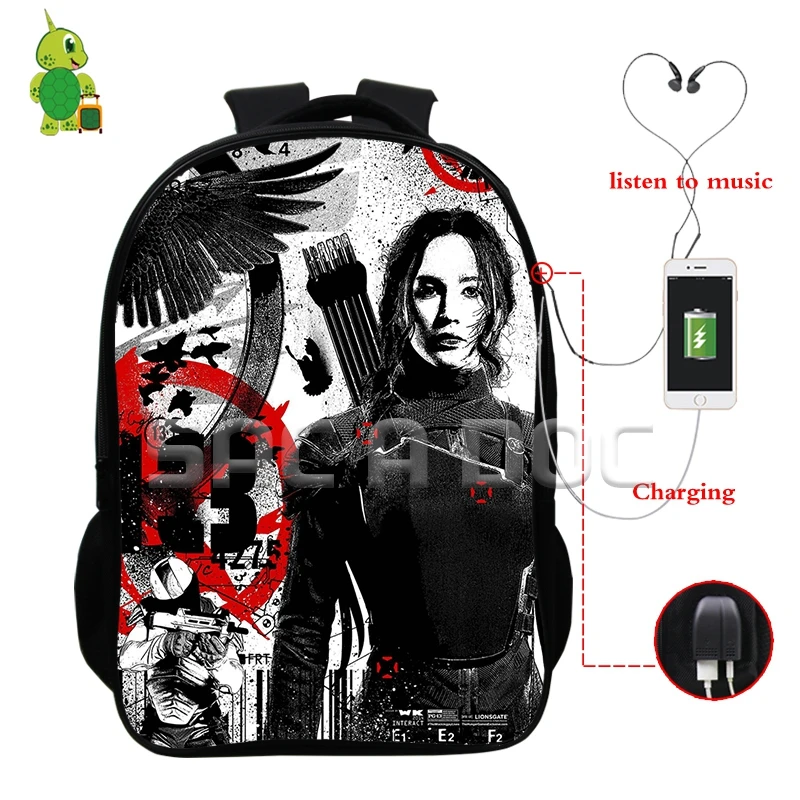 Хит рюкзак для игр с голодом многофункциональный usb-разъем зарядки наушников