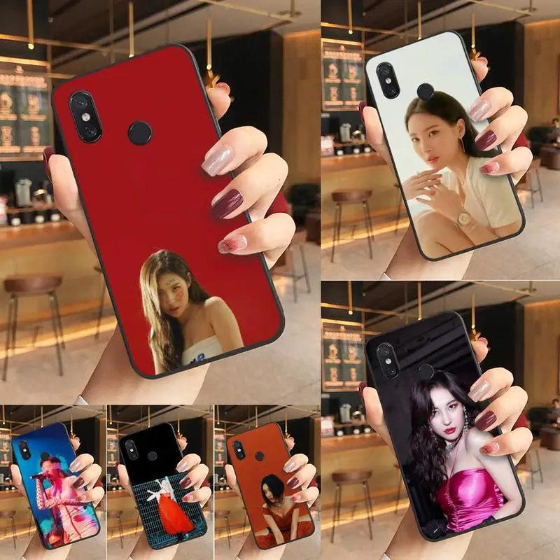 

Sunmi LEE Kpop Girl Phone Case Phone Case For Redmi K20 Note 5 7 7a 6 8 Pro note 8T 9 Xiaomi Mi 8 9 SE