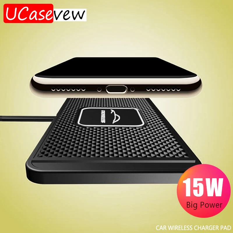 Беспроводное зарядное устройство Qi 15 Вт автомобильное Автомобильная Подставка