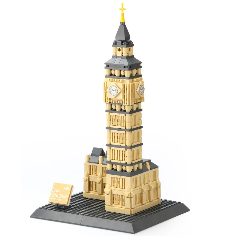 Merlion Big Ben Pyramids Белый дом всемирно известный Lepinlys Technic строительные блоки