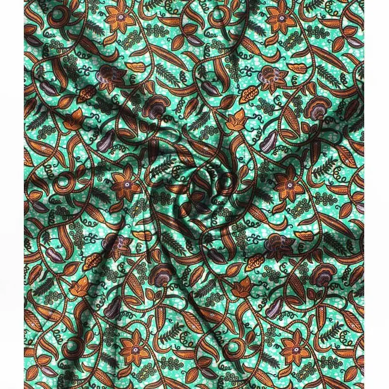 Оптовая продажа искусственная шелковая ткань с принтом листьев цифровой печатью