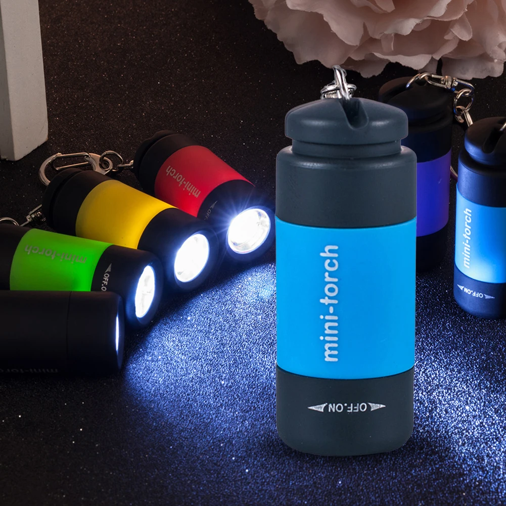 

Mini Torches LED Light USB Rechargeable Keychain Waterproof Camping Flashlight Lamp Portable Keyring Torch Pocket Night Lights