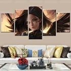 Современная 5-панельная Картина на холсте из фильма Битва ангел, плакат Алита, домашний декор, Настенная картина для спальни, Модульная картина, Картина на холсте, Художественная печать