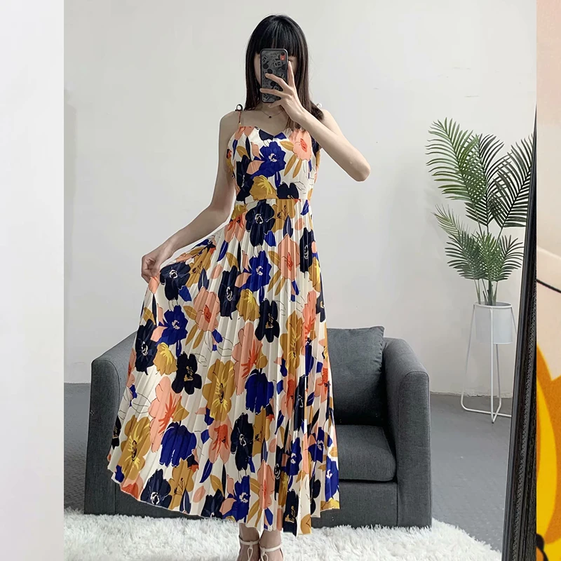 Новое платье женское 2020 летнее с принтом регулируемые подтяжки Топ элегантное