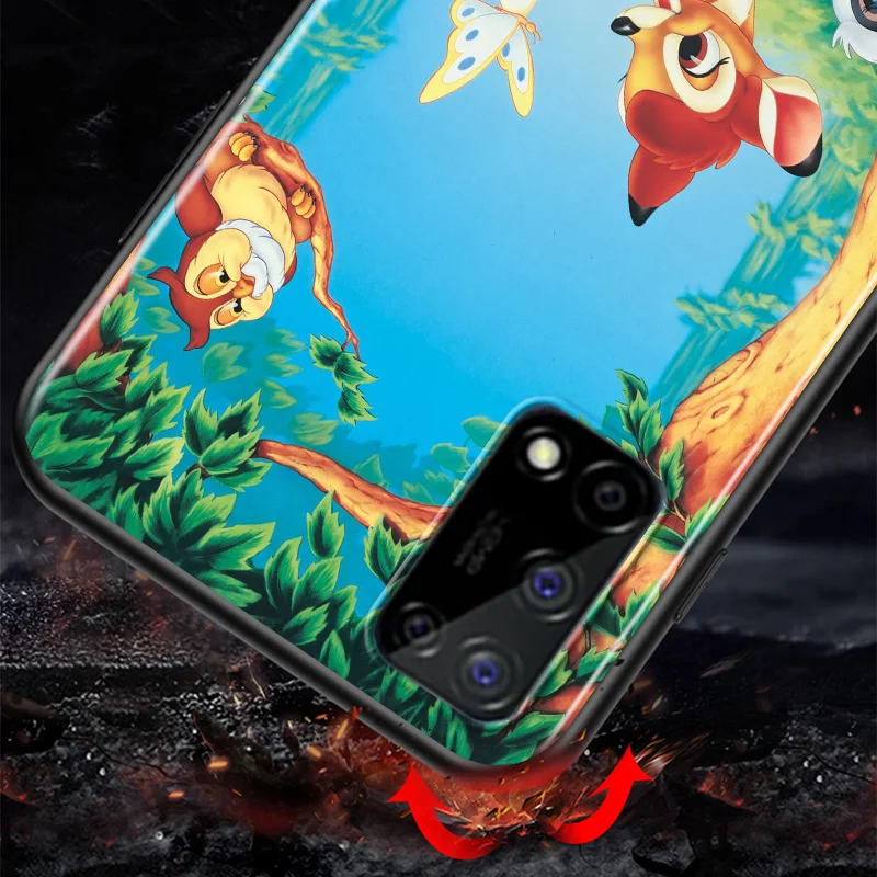 

Disney Cartoon Animation Bambi For Huawei Honor X10 10X 10i 10 9C 9S 9A 9i 9N 9X Pro 9 Lite Soft TPU Silicone Black Phone Case