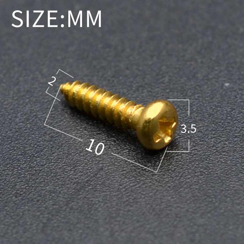 500 шт. винты для гитары 2*10 мм бас-укулеле компьютер тюнинг колпачки винт | Спорт и