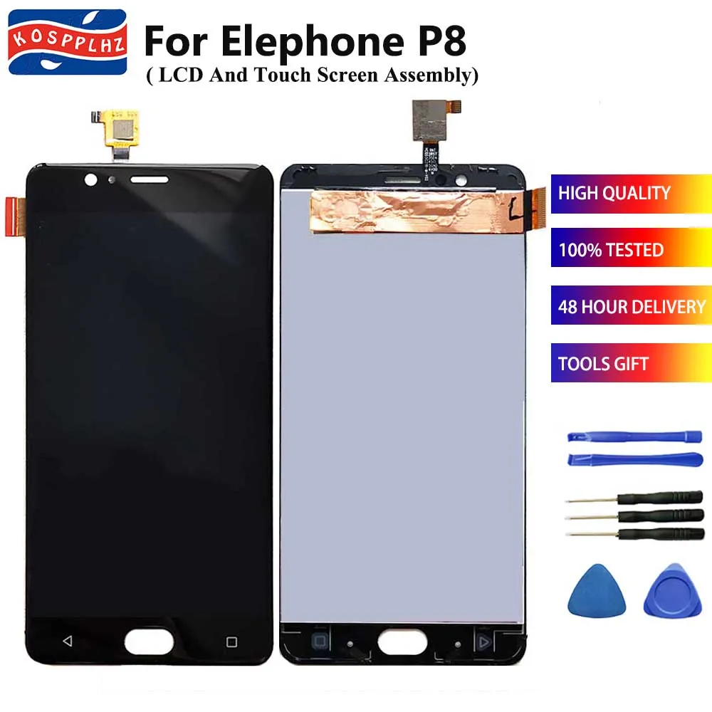 100% протестированный 5 &quotдля Elephone P8 Max ЖК-дисплей + сенсорный экран дигитайзер
