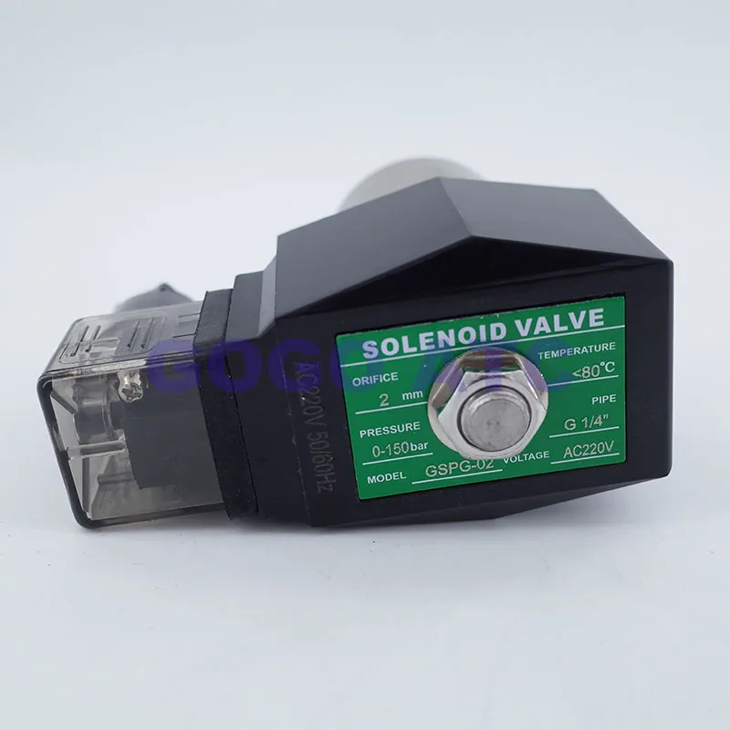 Двухходовой Соленоидный клапан высокого давления 150 бар 1/4 дюйма 220 В 24 12
