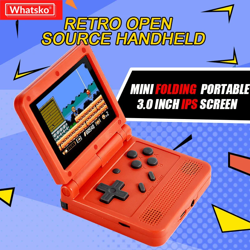 Whatsko V90 портативные игровые консоли 64 бит 3 0 ''IPS Экран Ретро игровой плеер PS1