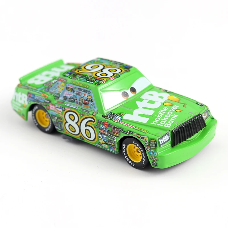 

Disney Pixar Cars 2 Cars 3 Lightning McQueen Mater Jackson Storm Ramirez 1:55 Diecast Vehicle Metal Green No.86 Boy Toys Gift