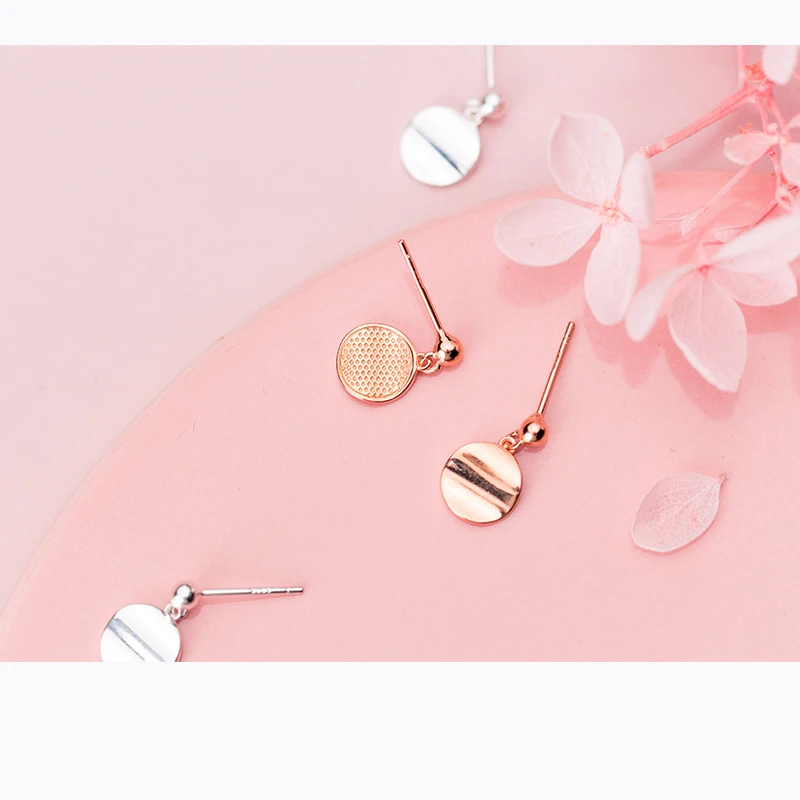 

La Monada Hanging Woman Earrings Silver Irregular Round Small Stud Earrings Female Silver 925 Jewelry Women Earrings Girls