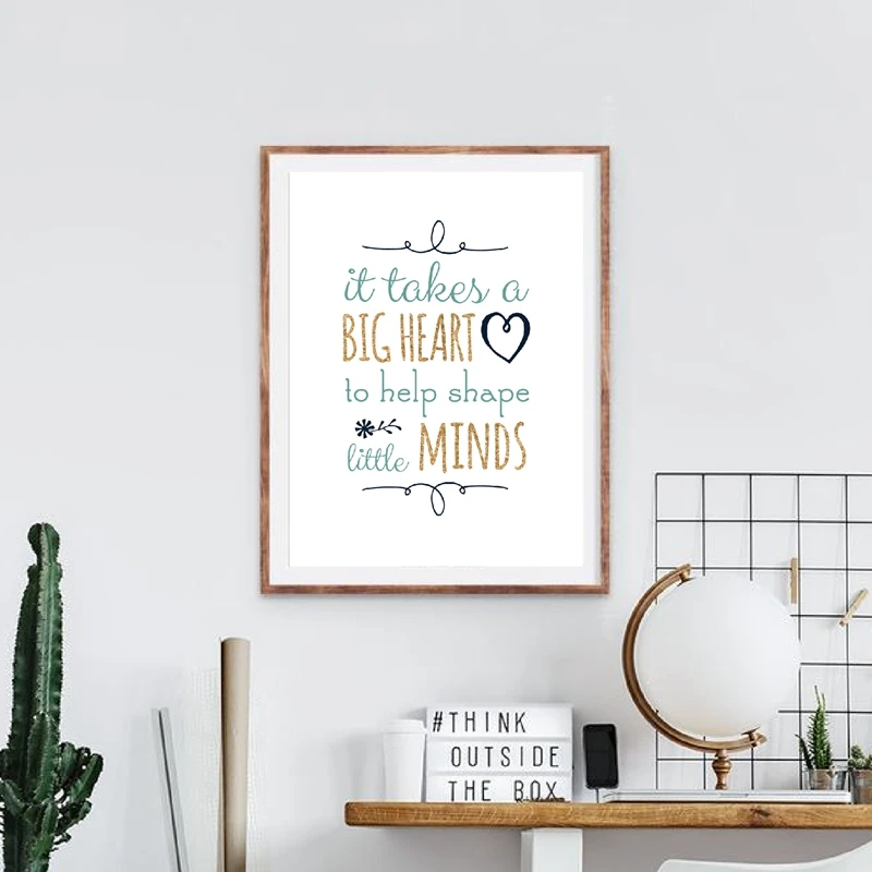 Картина на холсте с мотивирующей мотивацией подарок учителю цитатами