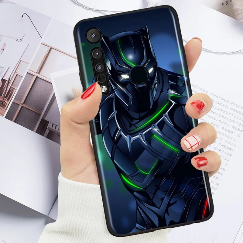

Black Panther Marvel Avengers Super Hero For Motorola G9 G8 G Power One Fusion Edge E6 Plus Play Lite TPU Silicone Phone Case