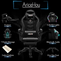gaming chairs reclining computer chair office leather chair professional gamer chair with massage adjustable swivel barber chair