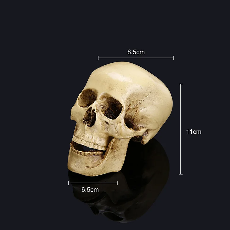 1 Piece Figurines Resin Small Head Skull Halloween Gift Personality Home Decoration Furniture Ornaments Craft Design 8.5x11cm | Дом и сад