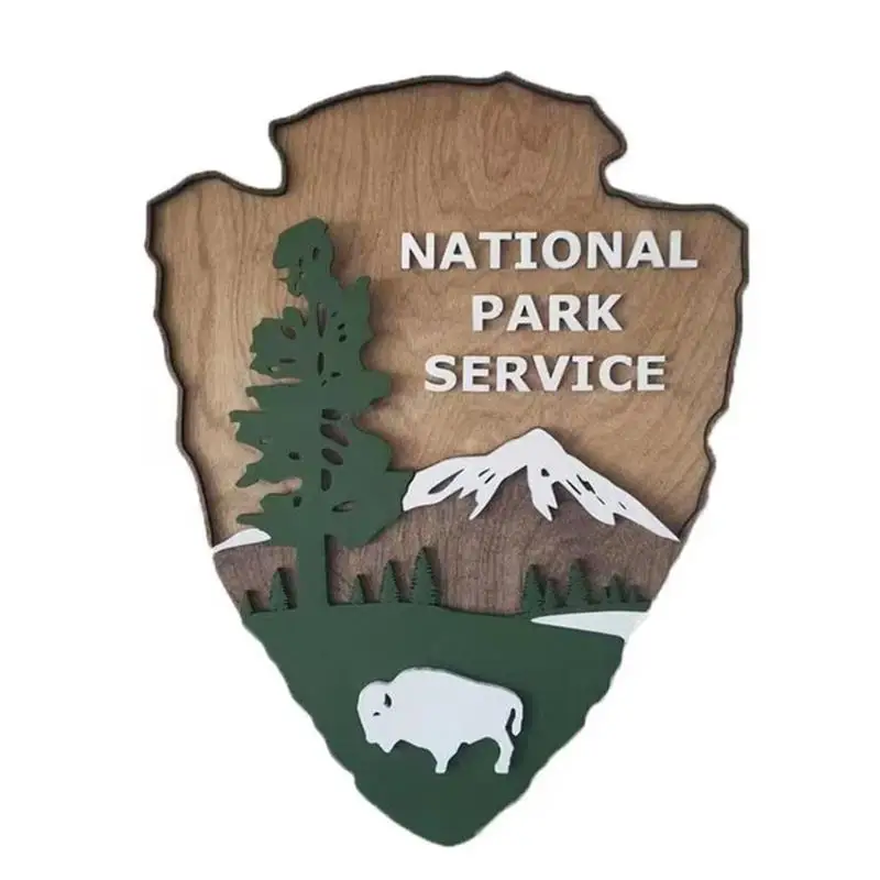 

Retro PVC Park Service Signs Outdoor Courtyard Garden Decorations Gift for Family Partners Neighbors Nostalgic