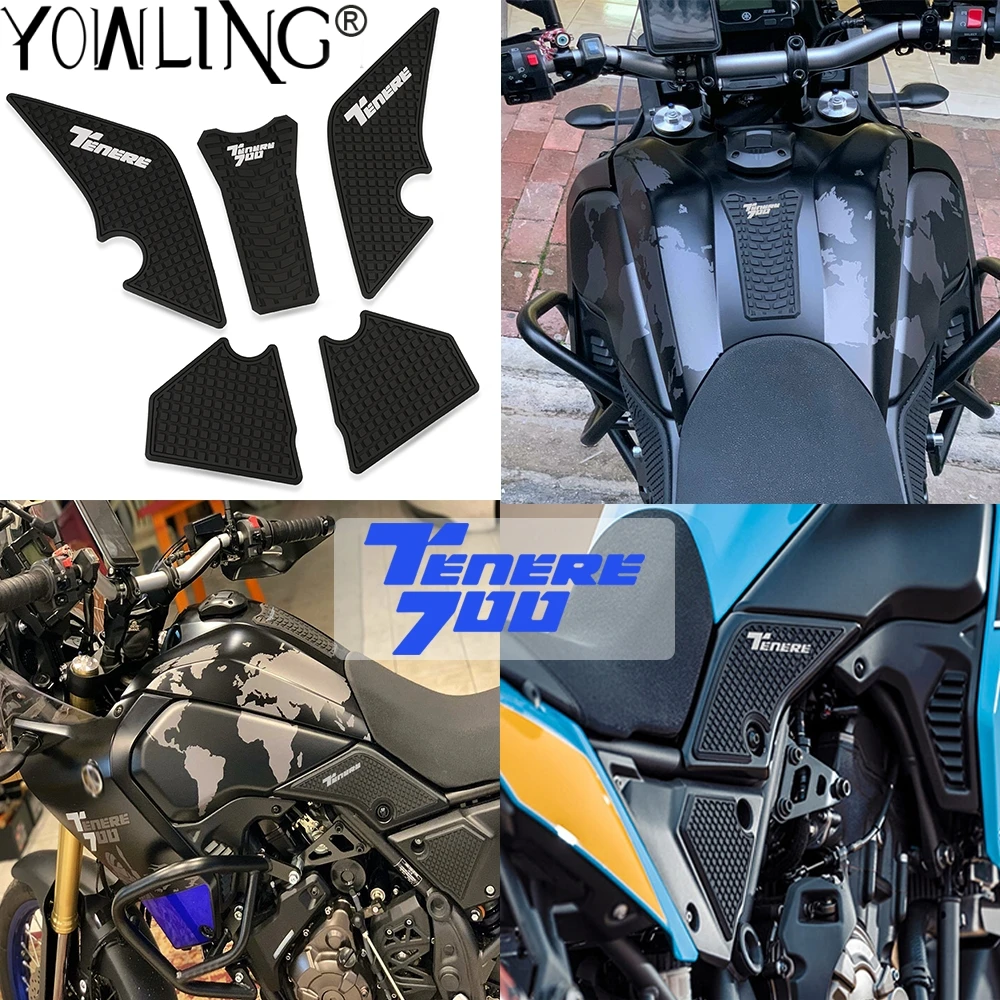 

Новинка для YAMAHA TENERE700 XTZ700 Tenere 700 XTZ 700 2019 2020 Мотоциклетные аксессуары Нескользящая Водонепроницаемая прокладка резиновые наклейки на бак