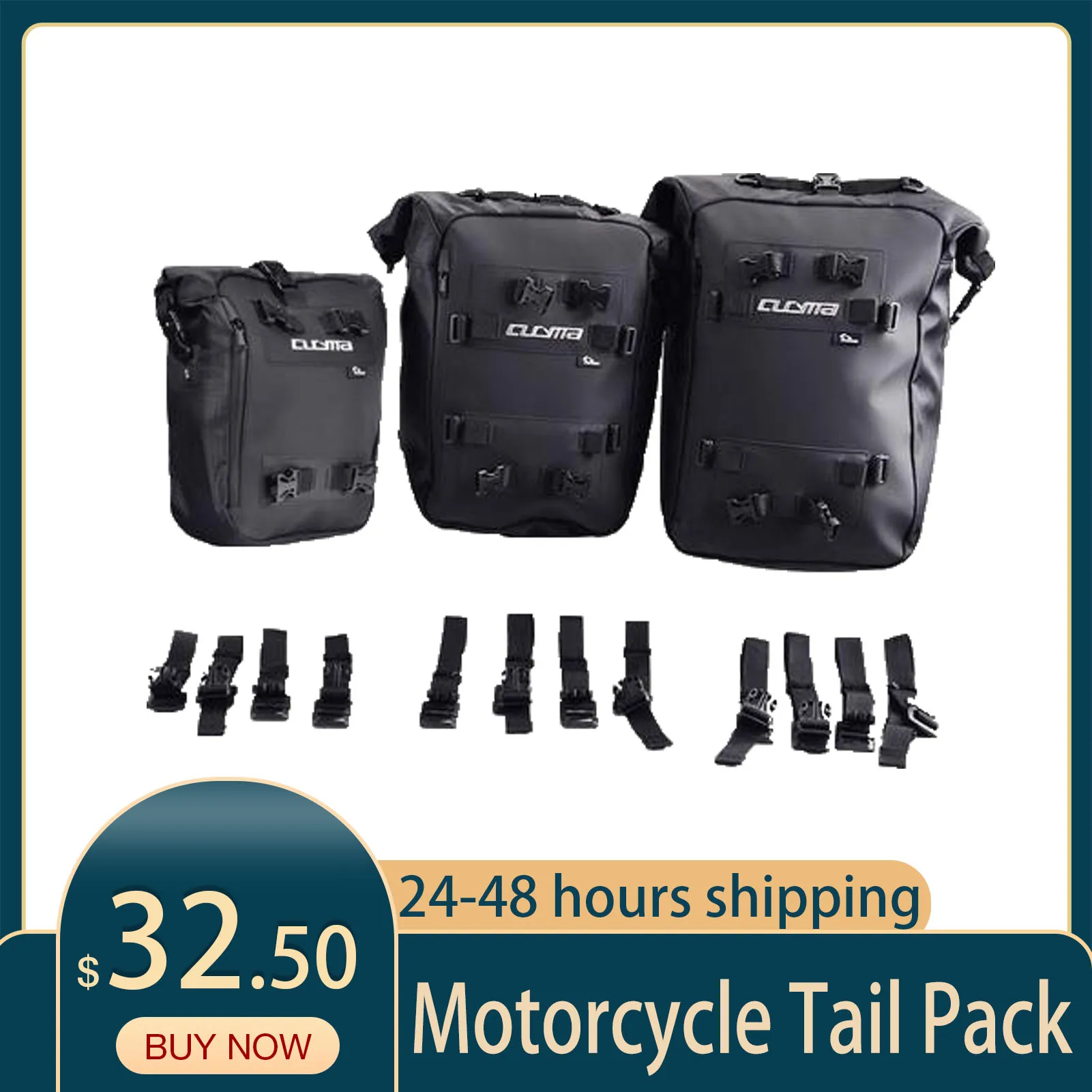 Mochila de PVC para motocicleta, bolsa de engranaje trasero impermeable para Rafting, pesca y